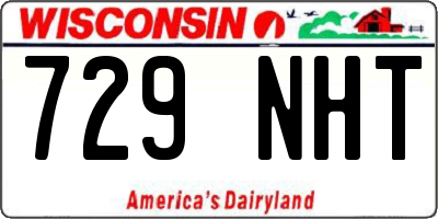 WI license plate 729NHT