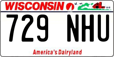 WI license plate 729NHU