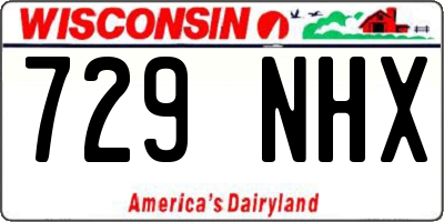 WI license plate 729NHX