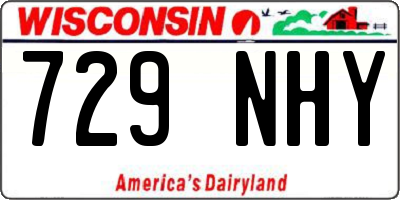 WI license plate 729NHY