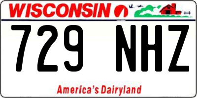 WI license plate 729NHZ