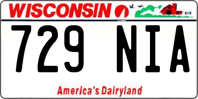 WI license plate 729NIA