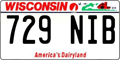 WI license plate 729NIB