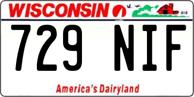 WI license plate 729NIF