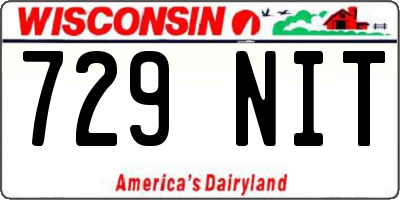 WI license plate 729NIT