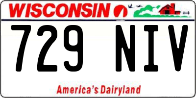 WI license plate 729NIV