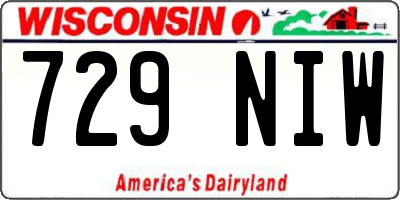 WI license plate 729NIW
