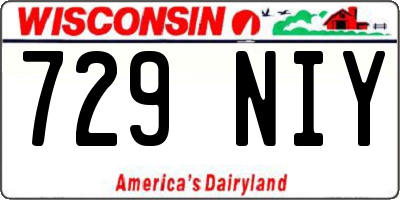 WI license plate 729NIY