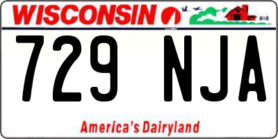 WI license plate 729NJA