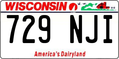 WI license plate 729NJI