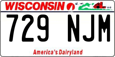 WI license plate 729NJM