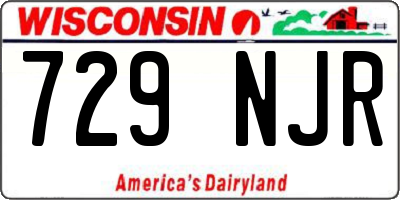 WI license plate 729NJR