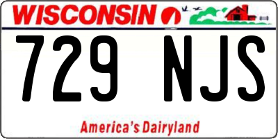 WI license plate 729NJS