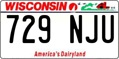 WI license plate 729NJU