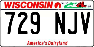 WI license plate 729NJV
