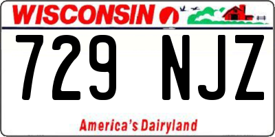 WI license plate 729NJZ