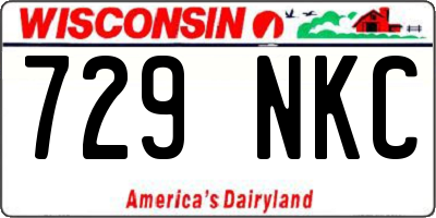 WI license plate 729NKC