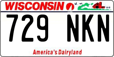 WI license plate 729NKN