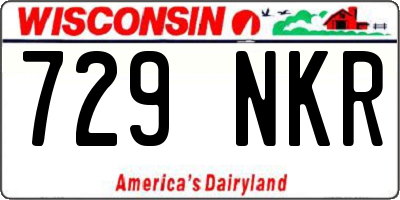 WI license plate 729NKR