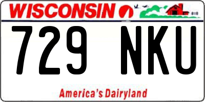 WI license plate 729NKU