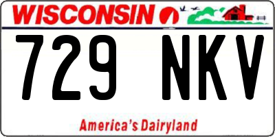 WI license plate 729NKV
