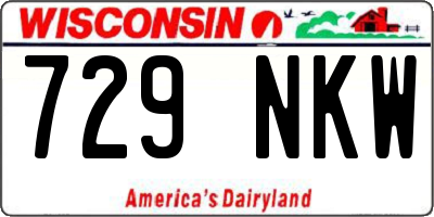 WI license plate 729NKW