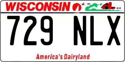 WI license plate 729NLX