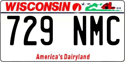 WI license plate 729NMC