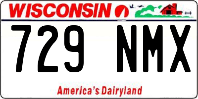 WI license plate 729NMX