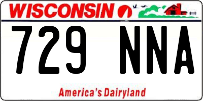 WI license plate 729NNA