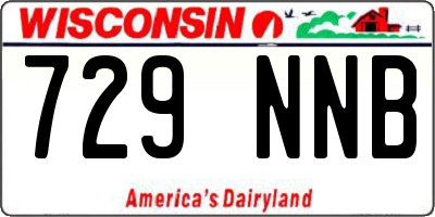 WI license plate 729NNB