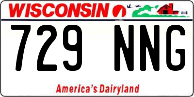 WI license plate 729NNG