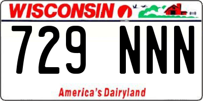 WI license plate 729NNN