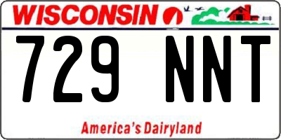 WI license plate 729NNT