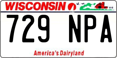WI license plate 729NPA