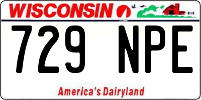 WI license plate 729NPE