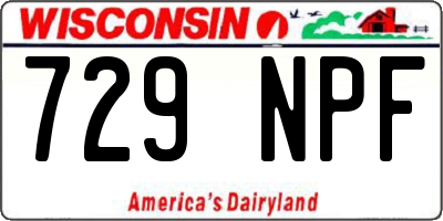 WI license plate 729NPF