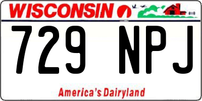 WI license plate 729NPJ