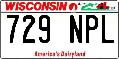 WI license plate 729NPL