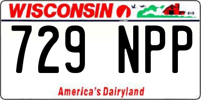 WI license plate 729NPP