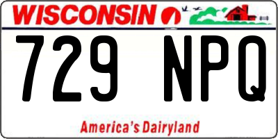WI license plate 729NPQ