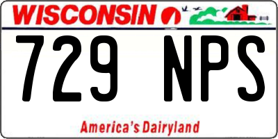 WI license plate 729NPS
