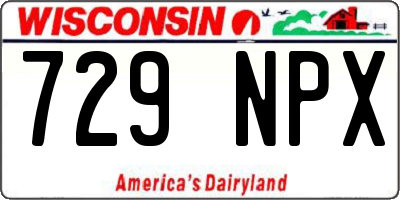 WI license plate 729NPX