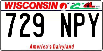 WI license plate 729NPY