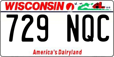 WI license plate 729NQC