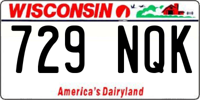 WI license plate 729NQK