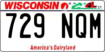 WI license plate 729NQM