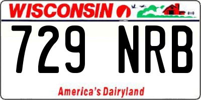 WI license plate 729NRB