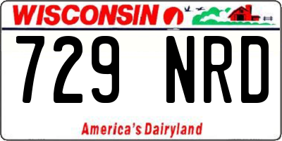 WI license plate 729NRD