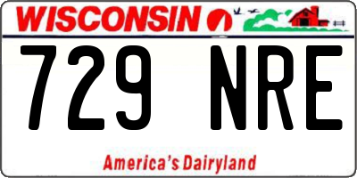 WI license plate 729NRE